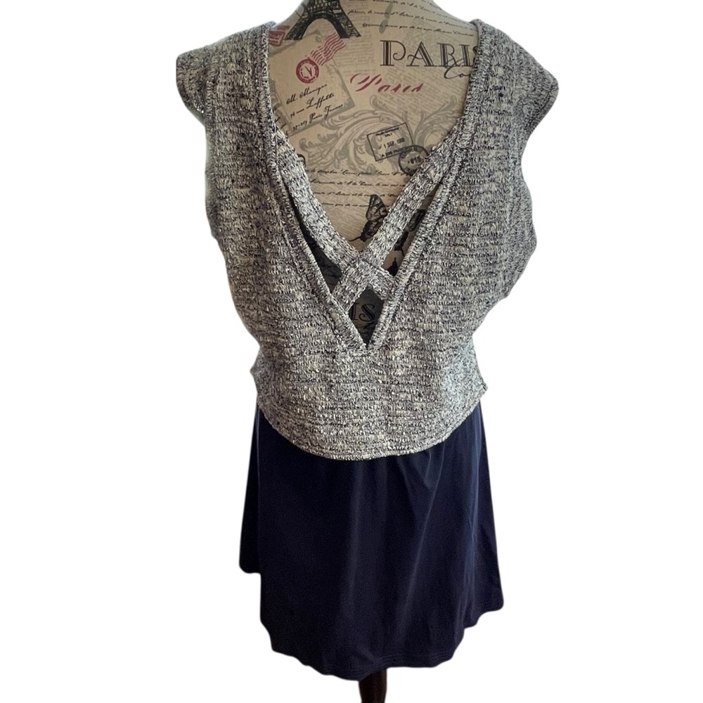 Blue Sleeveless Tank Dress - Picture 9 of 13